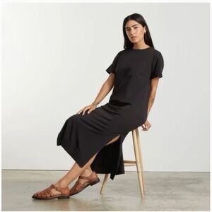 Everlane Black Maxi Shirt Dress